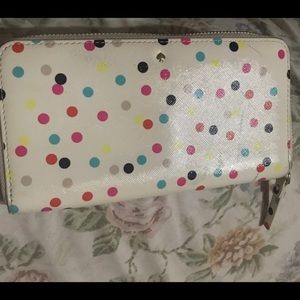 Kate spade large zip around wallet